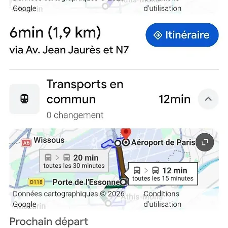 Proche Aéroport D'orly&parking Direct Orly Séjour chez l'habitant